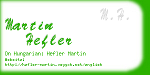 martin hefler business card